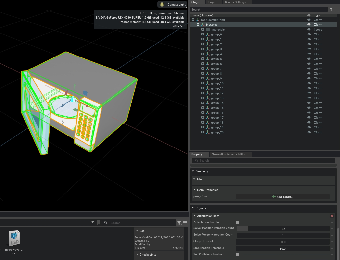Rehiered USD Hierarchy